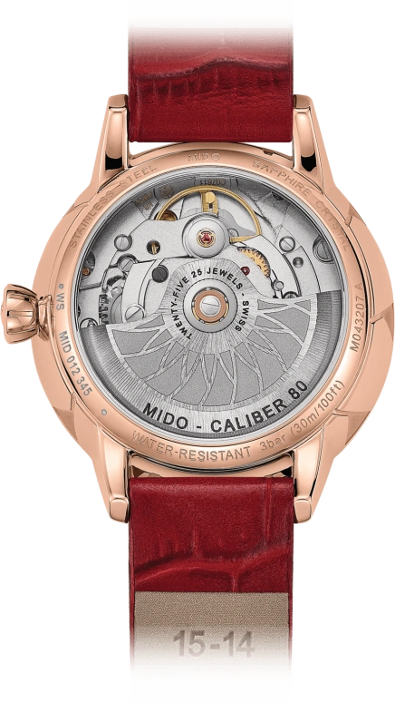 Mido,Rainflower 34mm,34mm,Stainless Steel,White,Automatic,Date,Anti-magnetic,M043,M043.207.36.118.00