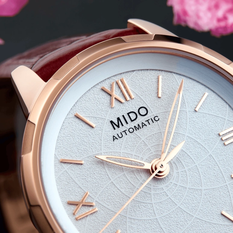 Mido,Rainflower 34mm,34mm,Stainless Steel,Rose,White,Automatic,80hours,In-house Caliber,M043,M043.207.36.018.01