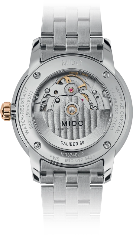 Mido,Baroncelli 39mm,39mm,Stainless Steel,Silver White,Automatic,Day,80hours,M037,M037.407.21.031.00