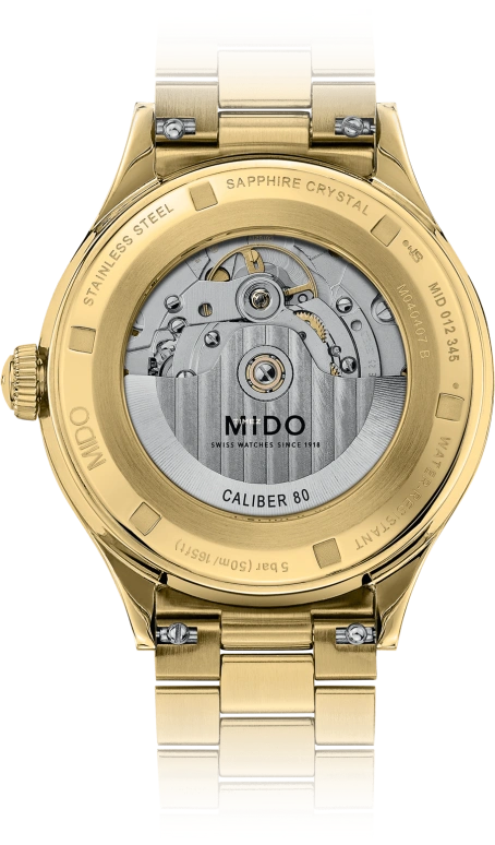 Mido,Multifort 40mm,40mm,Stainless Steel,Champagne,Automatic,Day,Sapphire,M040,M040.407.33.027.00