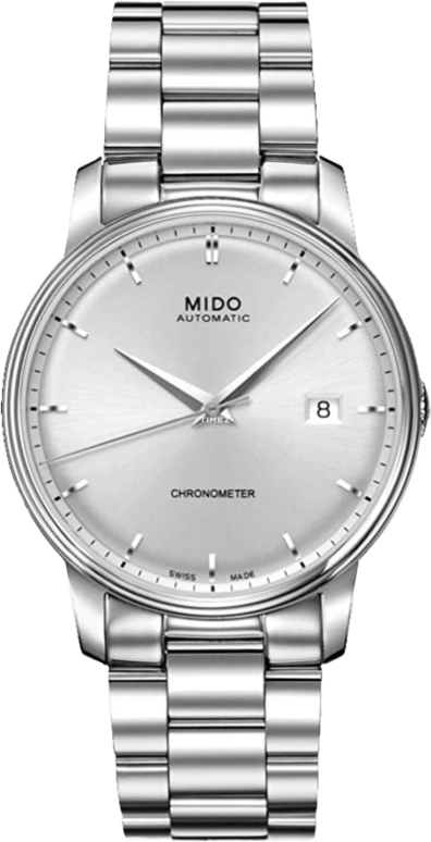 Mido,Baroncelli 39mm,39mm,Stainless Steel,Silver,Automatic,Day,38hours,M010,M010.408.11.031.00