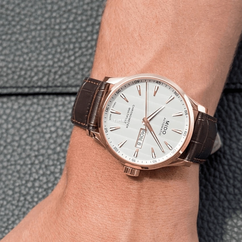 Mido,Multifort 42mm,42mm,Stainless Steel,Rose Gold,Silver,Automatic,Date,Day,M005,M005.431.36.031.00