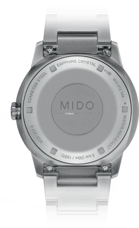 Mido,Commander 35mm,35mm,Stainless Steel,Grey,Automatic,Day,Sapphire,Crystal Glass,M021,M021.207.11.031.00