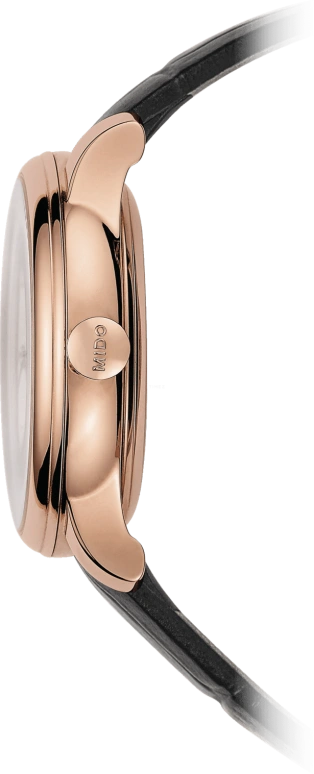 Mido,Baroncelli 33mm,33mm,Stainless Steel,Rose Gold,White,Automatic,80hours,In-house Caliber,M039,M039.207.36.106.00