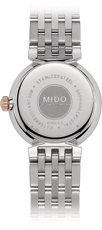 Mido,Dorada 25mm,25mm,White,Quartz,26280hours,Sapphire,M033,M033.210.22.013.00