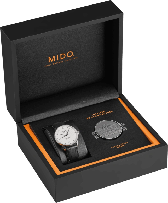 Mido,Baroncelli 39mm,39mm,Stainless Steel,White,Automatic,Day,80hours,M037,M037.407.16.261.00