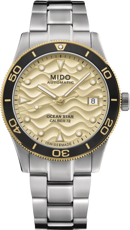 Mido,Ocean Star 39mm,39mm,Stainless Steel,Champagne,Automatic,Day,Sapphire,Crystal Glass,M026,M026.907.21.021.00