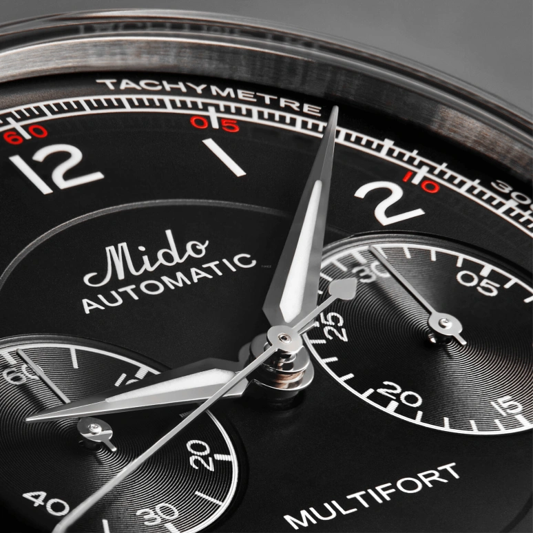 Mido,Multifort 42mm,42mm,Stainless Steel,Black,Automatic,Chronograph,Date,M040,M040.427.16.052.00