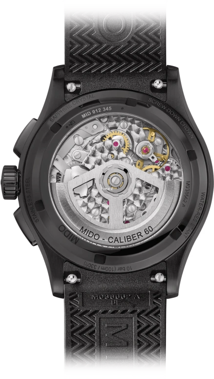Mido,Multifort 43mm,43mm,Stainless Steel,Black,Automatic,Chronograph,60hours,M038,M038.662.37.050.00