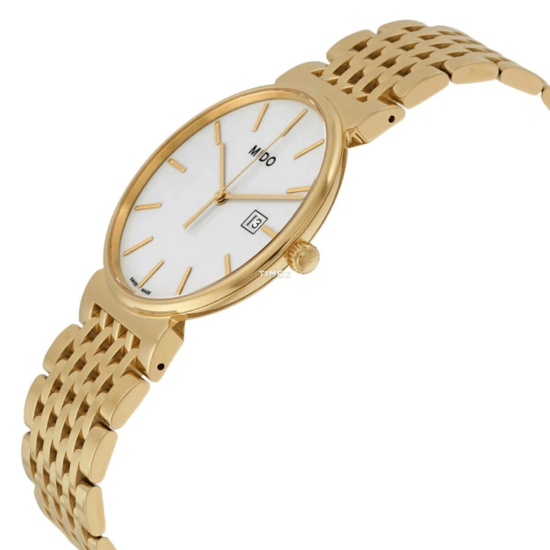 Mido,Dorada 38mm,38mm,Stainless Steel,White,Quartz,Day,26280hours,M009,M009.610.33.011.00