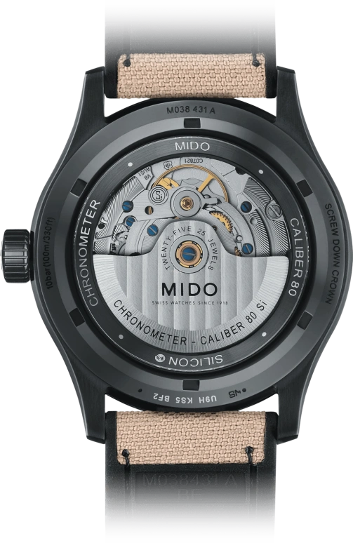 Mido,Multifort 42mm,42mm,Stainless Steel,Black,Automatic,Date,Anti-magnetic,M038,M038.431.37.051.09