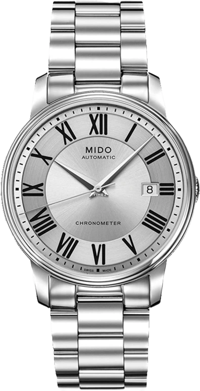 Mido,Baroncelli 39mm,39mm,Stainless Steel,Grey,Automatic,Day,38hours,M010,M010.408.11.033.09