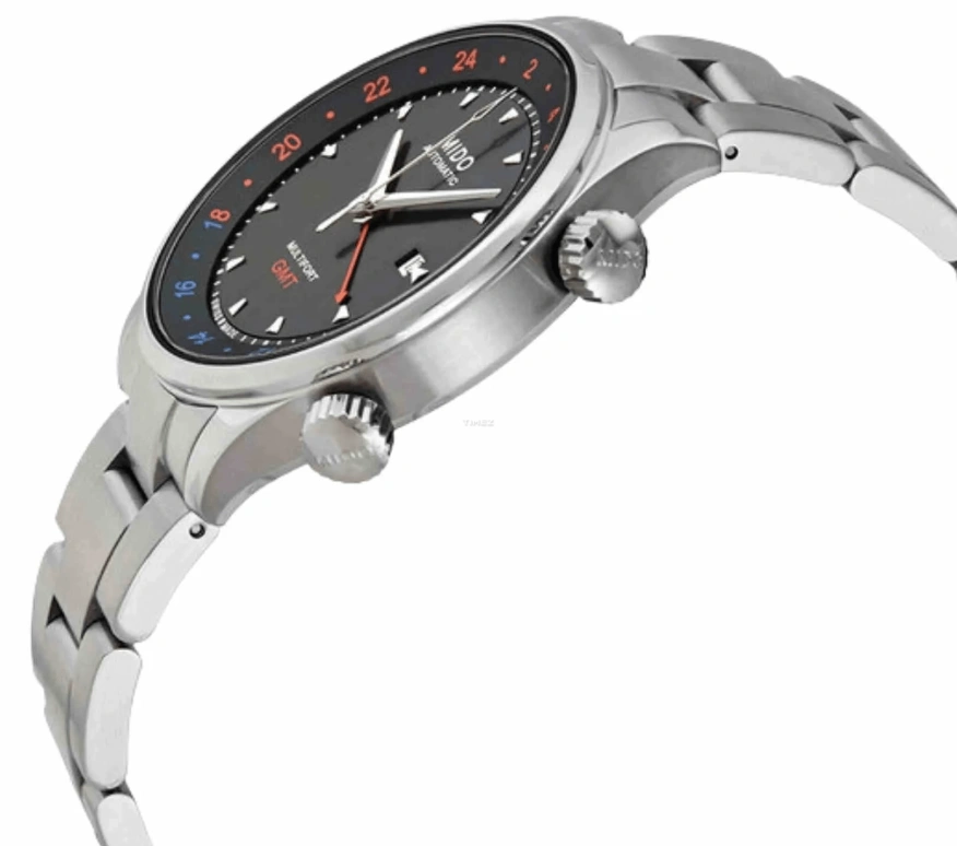 Mido,Multifort 42mm,42mm,Stainless Steel,Black,Automatic,Day,Dule Time,M005,M005.929.11.051.00