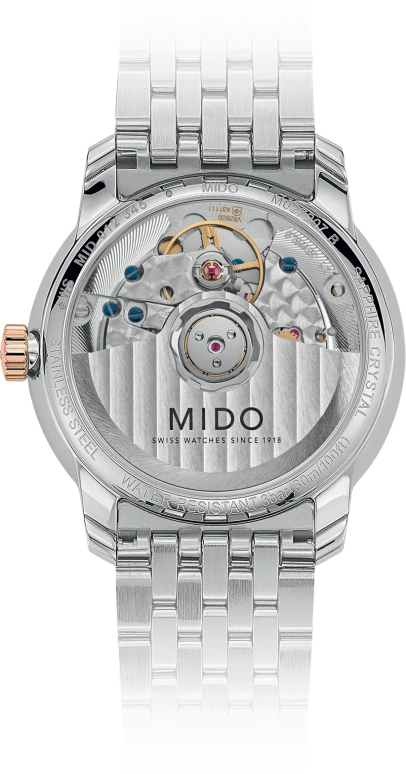 Mido,Baroncelli 33mm,33mm,Stainless Steel,White,Automatic,72hours,In-house Caliber,M027,M027.207.22.010.01