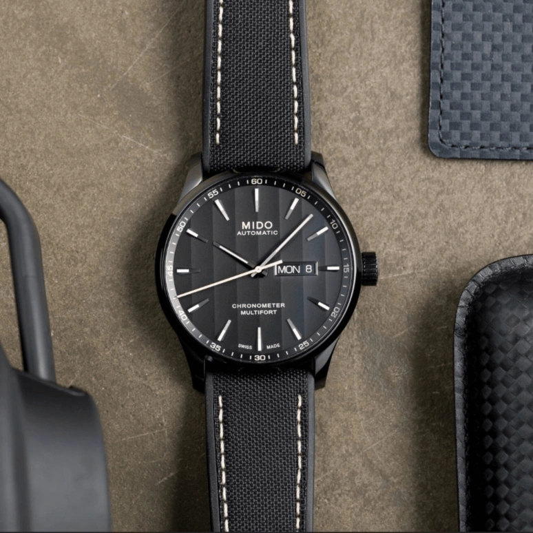 Mido,Multifort 42mm,42mm,Stainless Steel,Black,Automatic,Date,Anti-magnetic,M038,M038.431.37.051.00
