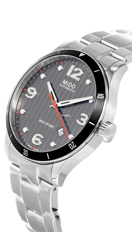 Mido,Multifort 42mm,42mm,Stainless Steel,Coal Gray,Automatic,Day,Sapphire,M025,M025.407.11.061.00