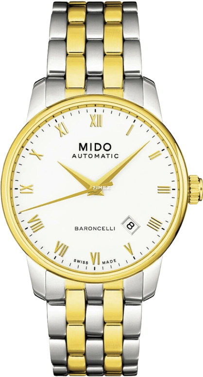 Mido,Baroncelli 38mm,38mm,Stainless Steel,White,Automatic,Day,42hours,M8600,M8600.9.26.1