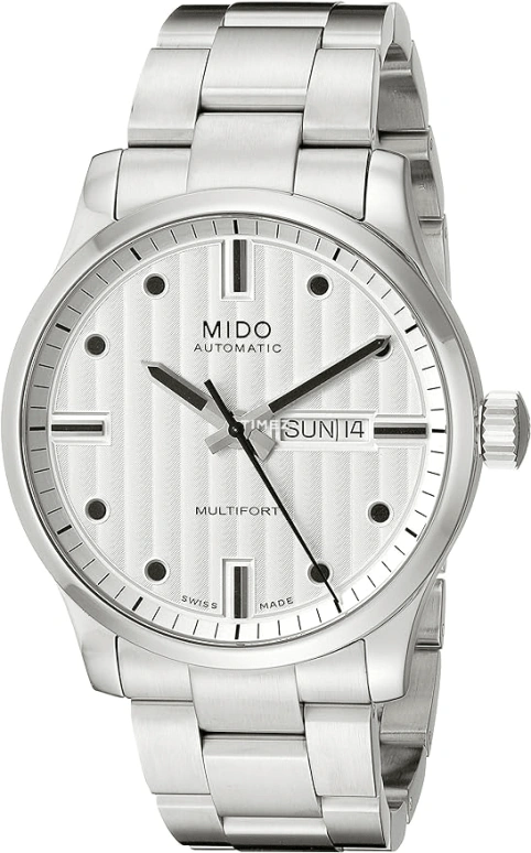 Mido,Multifort 42mm,42mm,Stainless Steel,Silver White,Automatic,38hours,Sapphire,Crystal Glass,M005,M005.430.11.031.00