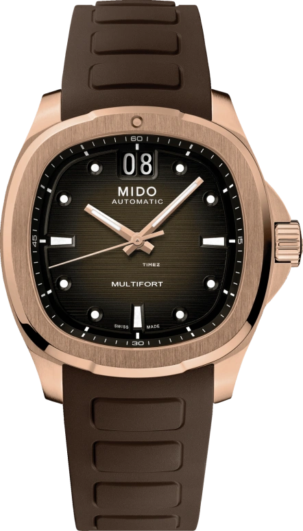 Mido,Multifort 39.20x40mm,39.20x40mm,Stainless Steel,Brown,Automatic,Big Date,Anti-magnetic,M049,M049.526.37.291.00