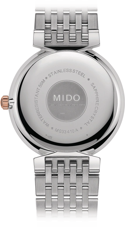 Mido,Dorada 38mm,38mm,White,Quartz,26280hours,Sapphire,M033,M033.410.22.013.00