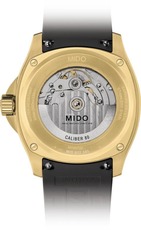 Mido,Multifort 39.20x40mm,39.20x40mm,Stainless Steel,Gradient,Gold,Black,Automatic,Big Date,80hours,M049,M049.526.33.021.00