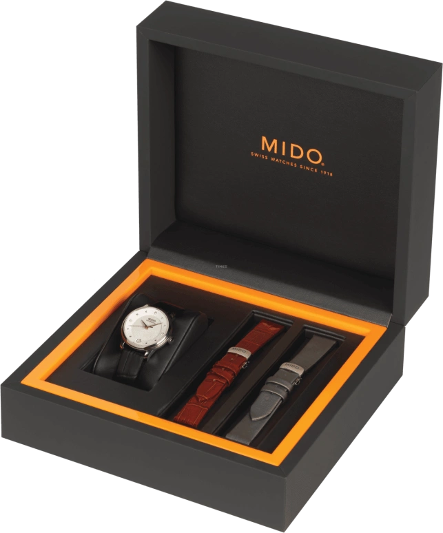 Mido,Baroncelli 33mm,33mm,Stainless Steel,White,Automatic,80hours,In-house Caliber,M039,M039.207.16.106.00