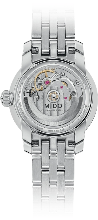 Mido,Baroncelli 25mm,25mm,Stainless Steel,Green,Automatic,Day,Sapphire,Crystal Glass,M039,M039.007.11.096.00