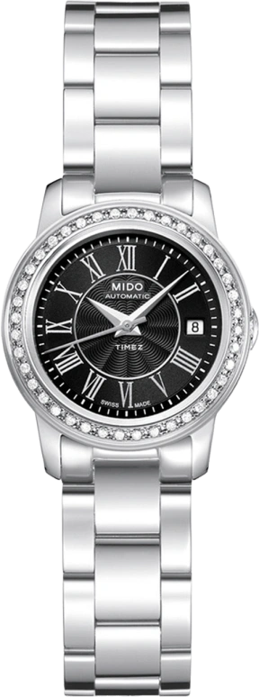 Mido,Baroncelli 25mm,25mm,Stainless Steel,Black,Automatic,Day,38hours,M010,M010.007.11.053.00