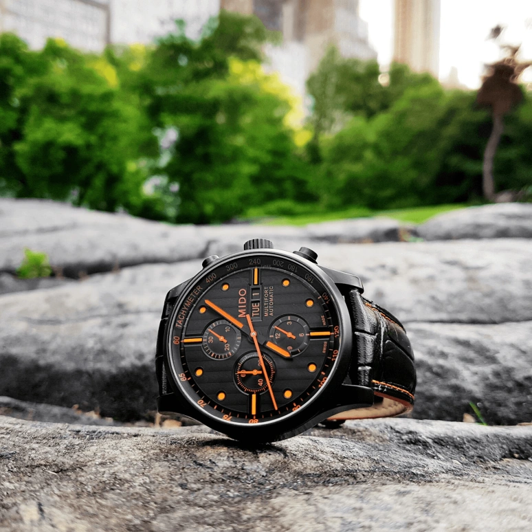 Mido,Multifort 44mm,44mm,Stainless Steel,Black,Automatic,Chronograph,Date,Day,M005,M005.614.36.051.22