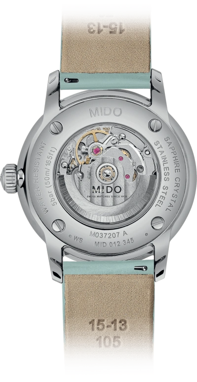 Mido,Baroncelli 30mm,30mm,Stainless Steel,White,Automatic,Day,80hours,M037,M037.207.16.106.00
