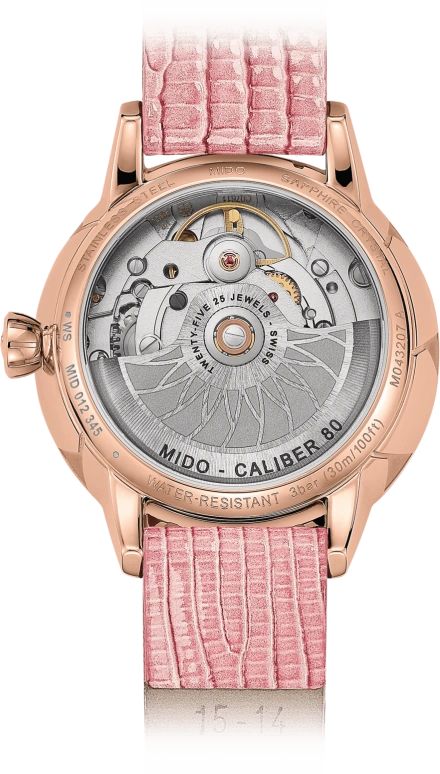 Mido,Rainflower 34mm,34mm,Stainless Steel,White,Automatic,Date,Anti-magnetic,M043,M043.207.36.011.00
