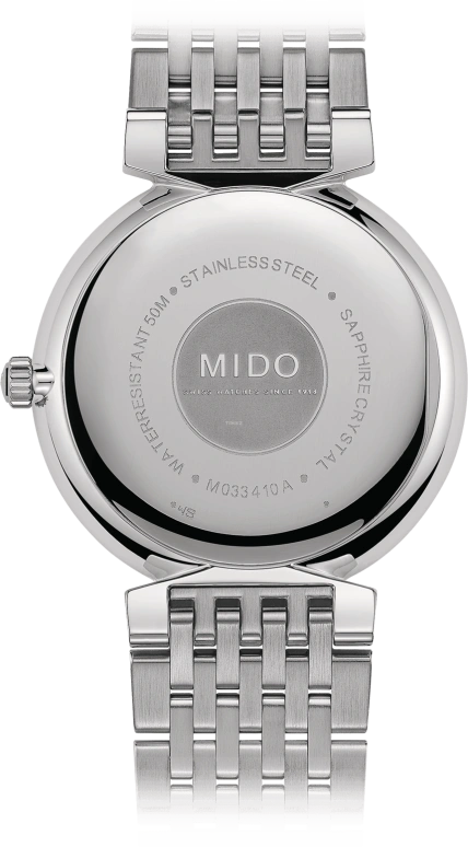Mido,Dorada 38mm,38mm,Stainless Steel,Silver,Quartz,26280hours,Sapphire,M033,M033.410.11.031.00