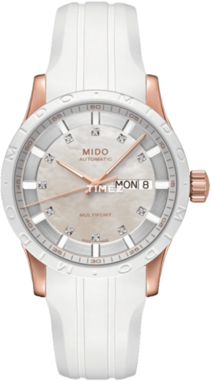 Mido,Multifort 38mm,38mm,Stainless Steel,White,Automatic,Date,Day,M018,M018.830.37.116.00