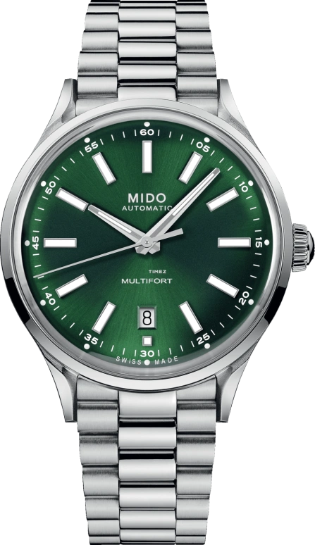 Mido,Multifort 40mm,40mm,Stainless Steel,Green,Automatic,Day,Sapphire,M040,M040.407.11.091.00