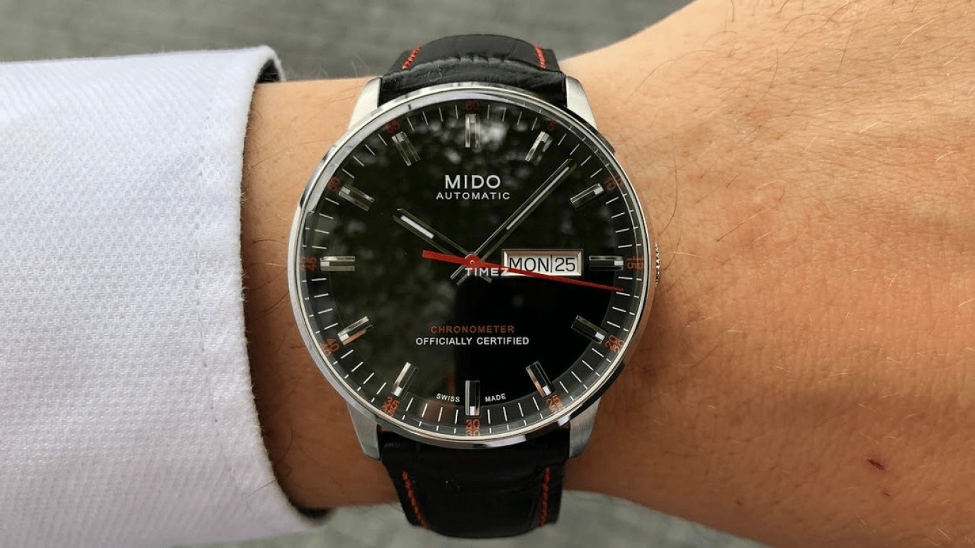 Mido,Commander 40mm,40mm,Stainless Steel,Black,Automatic,Date,Day,M021,M021.431.16.051.00