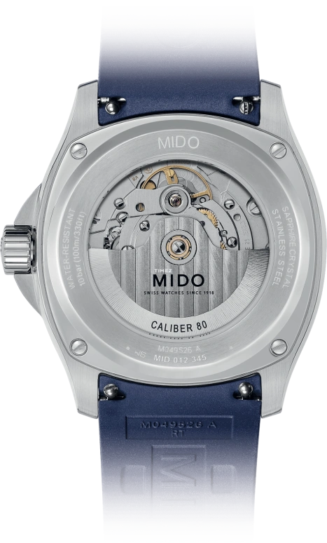 Mido,Multifort 39.20x40mm,39.20x40mm,Stainless Steel,Blue,Automatic,Day,Sapphire,M049,M049.526.17.041.00