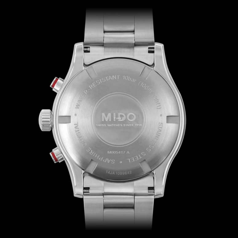 Mido,Multifort 42mm,42mm,Stainless Steel,Black,Quartz,Chronograph,Day,M005,M005.417.11.051.00