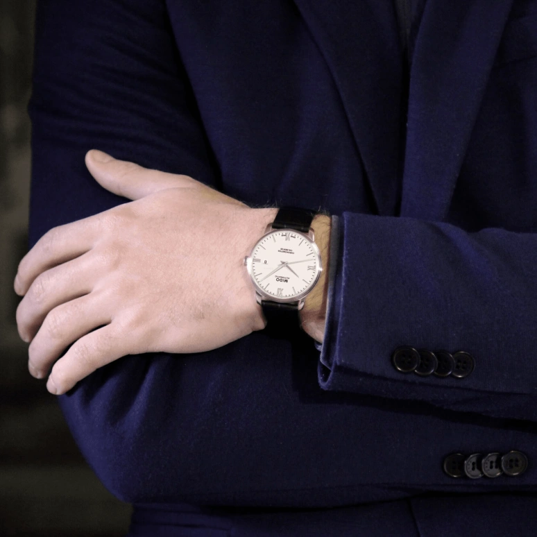 Mido,Baroncelli 39mm,39mm,Stainless Steel,White,Automatic,Day,42hours,M027,M027.407.16.010.00