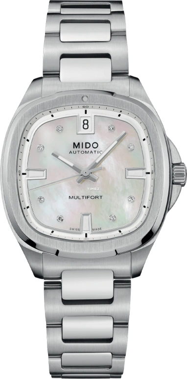 Mido,Multifort 34.20x35mm,34.20x35mm,Stainless Steel,White,Automatic,Day,72hours,M049,M049.307.11.106.00