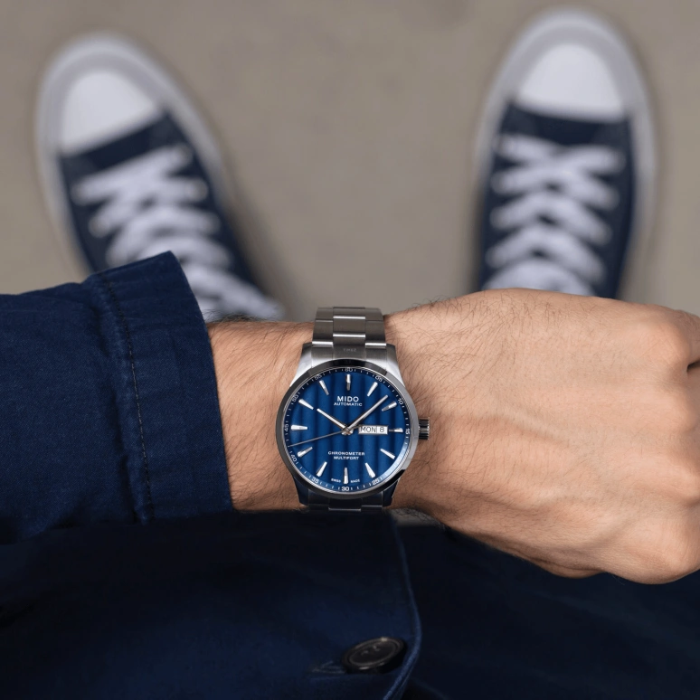Mido,Multifort 42mm,42mm,Stainless Steel,Blue,Automatic,Date,Anti-magnetic,M038,M038.431.11.041.00