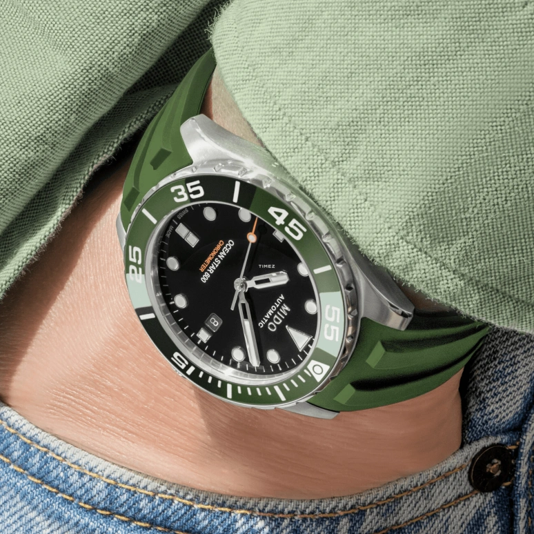 Mido,Ocean Star 43.50mm,43.50mm,Stainless Steel,Black,Automatic,Day,80hours,M026,M026.608.11.051.01