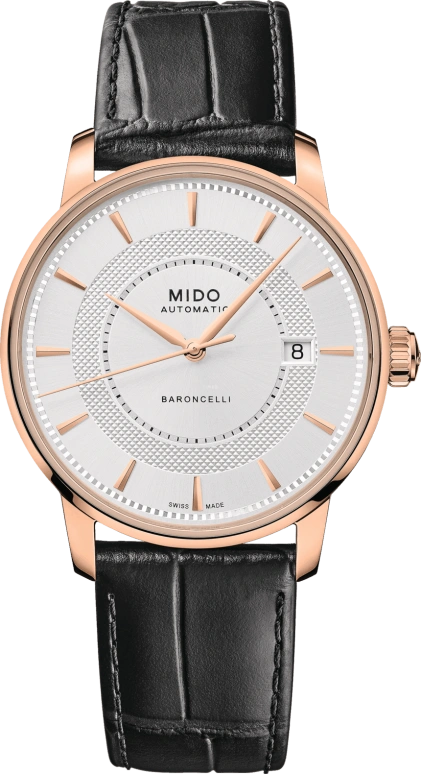 Mido,Baroncelli 39mm,39mm,Stainless Steel,Rose,White,Automatic,80hours,In-house Caliber,M037,M037.407.36.031.01