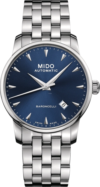 Mido,Baroncelli 38mm,38mm,Stainless Steel,Blue,Automatic,80hours,In-house Caliber,M8600,M8600.4.15.1