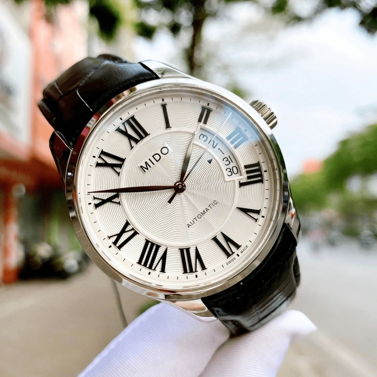 Mido,Belluna 40mm,40mm,Stainless Steel,White,Automatic,Day,80hours,M024,M024.407.16.033.00