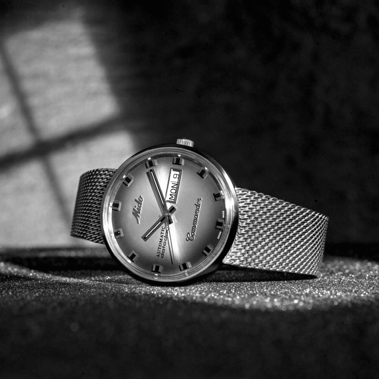 Mido,Commander 37mm,37mm,Stainless Steel,Grey,Automatic,Date,Day,M8429,M8429.4.27.11