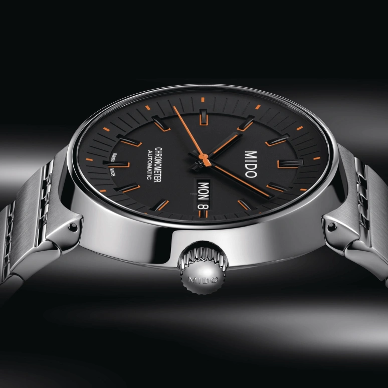 Mido,All Dial 42mm,42mm,Stainless Steel,Black,Automatic,Date,Anti-magnetic,M8340,M8340.4.18.19