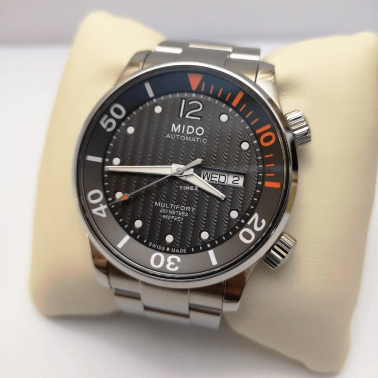 Mido,Multifort 42mm,42mm,Stainless Steel,Coal Gray,Automatic,Date,Day,M005,M005.930.11.060.80