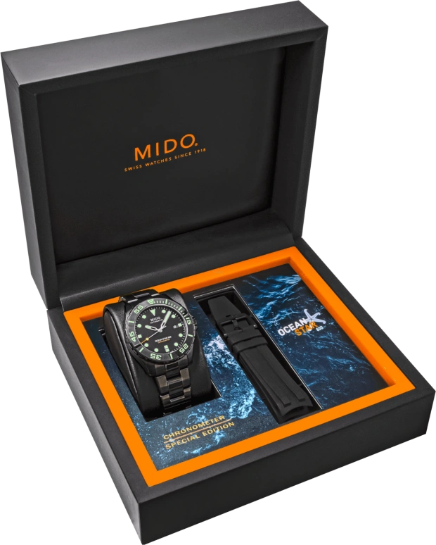 Mido,Ocean Star 43.50mm,43.50mm,Stainless Steel,Black,Automatic,80hours,In-house Caliber,M026,M026.608.33.051.00