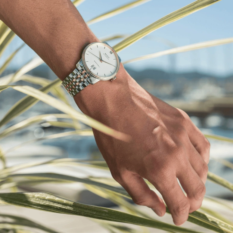Mido,Baroncelli 40mm,40mm,Stainless Steel,Rose Gold,White,Automatic,80hours,In-house Caliber,M027,M027.426.22.018.00