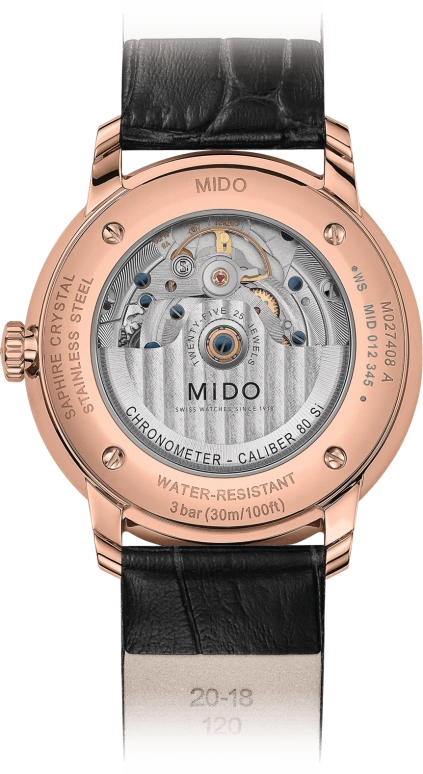 Mido,Baroncelli 40mm,40mm,Stainless Steel,Silver,Automatic,Date,Anti-magnetic,M027,M027.408.36.031.00